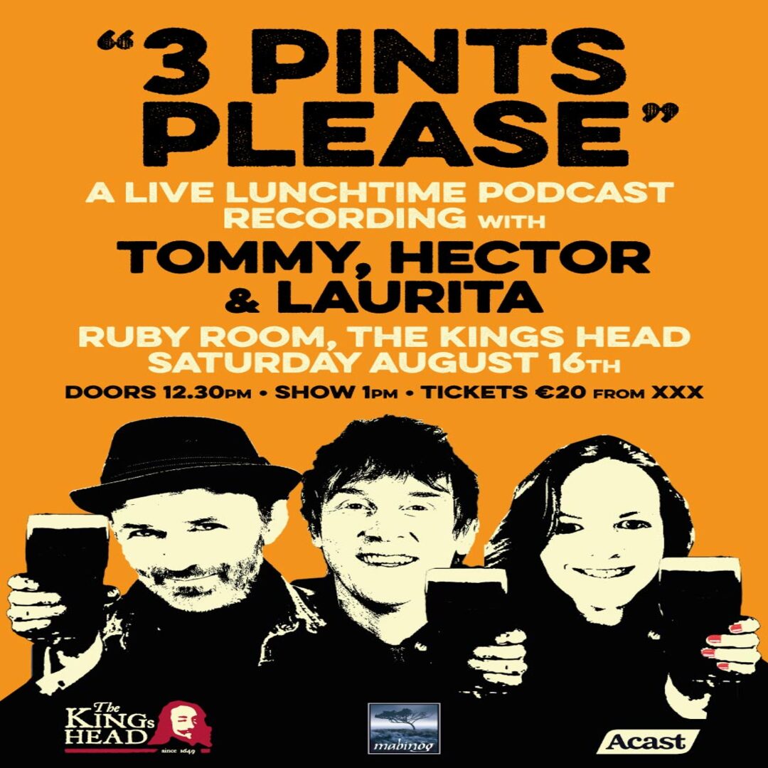 tickets.ie (@tickets_ie) on Twitter photo ๐จ ๐ข๐ก ๐ฆ๐๐๐ ๐ก๐ข๐ช ๐จ
Join the <a href="/tommyhectorshow/">Tommy, Hector & Laurita Podcast</a> for a very special live lunchtime podcast recording at the Ruby Room at the <a href="/kingsheadgalway/">TheKingsHeadGalway</a> on Saturday the 16th of August.
Tickets on sale NOW ๐ bit.ly/3PintsPlease-Gโฆ
#Manibog ๐จ ๐ข๐ก ๐ฆ๐๐๐ ๐ก๐ข๐ช ๐จ
Join the <a href="/tommyhectorshow/">Tommy, Hector & Laurita Podcast</a> for a very special live lunchtime podcast recording at the Ruby Room at the <a href="/kingsheadgalway/">TheKingsHeadGalway</a> on Saturday the 16th of August.
Tickets on sale NOW ๐ bit.ly/3PintsPlease-Gโฆ
#Manibog