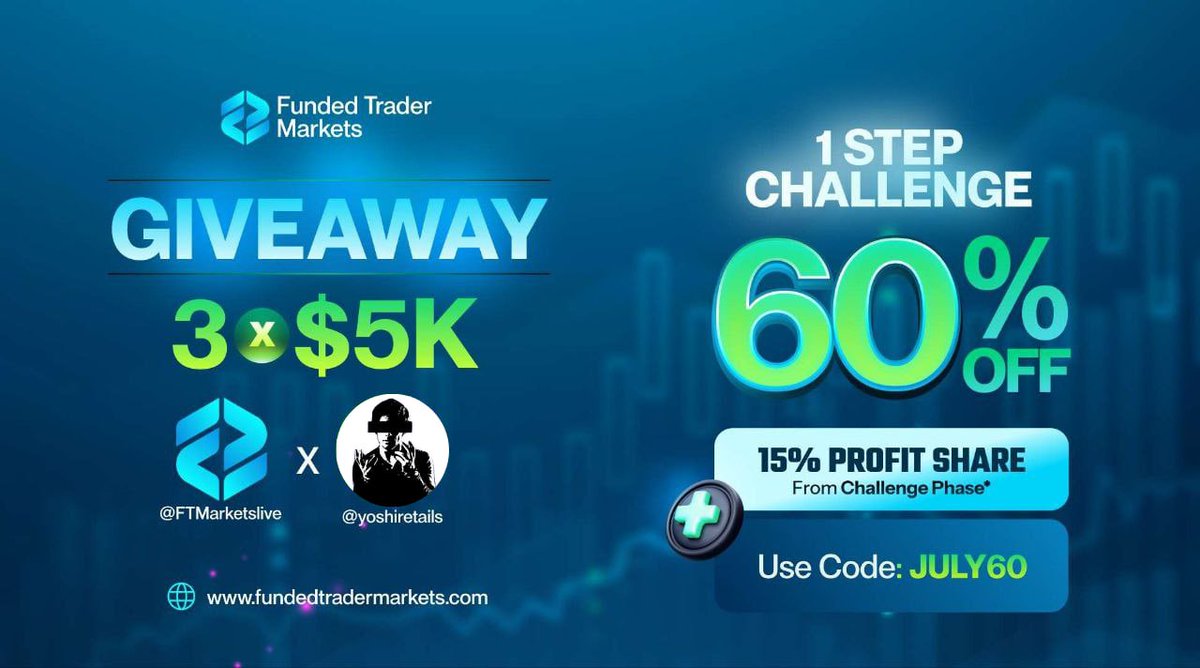 Yoshi eu (@yoshiretails) on Twitter photo ๐ 3 X $5K CHALLENGE GIVEAWAY ๐
๐ตHow to Enter:
1๏ธโฃ Follow: <a href="/RZFTMARKETS/">Revin Zabala | CEO FTM</a> | <a href="/FTMarketslive/">Funded Trader Markets</a> | <a href="/yoshiretails/">Yoshi eu</a> | <a href="/retailscamp/">Retails Camp</a>
2๏ธโฃ Like Repost and tag your 3 friends
3๏ธโฃ Join discord: discord.com/invite/ftmarkeโฆ
4๏ธโฃ Register: fundedtradermarkets.com/ref/Yoshi/
Stay tuned ๐ 3 X $5K CHALLENGE GIVEAWAY ๐
๐ตHow to Enter:
1๏ธโฃ Follow: <a href="/RZFTMARKETS/">Revin Zabala | CEO FTM</a> | <a href="/FTMarketslive/">Funded Trader Markets</a> | <a href="/yoshiretails/">Yoshi eu</a> | <a href="/retailscamp/">Retails Camp</a>
2๏ธโฃ Like Repost and tag your 3 friends
3๏ธโฃ Join discord: discord.com/invite/ftmarkeโฆ
4๏ธโฃ Register: fundedtradermarkets.com/ref/Yoshi/
Stay tuned