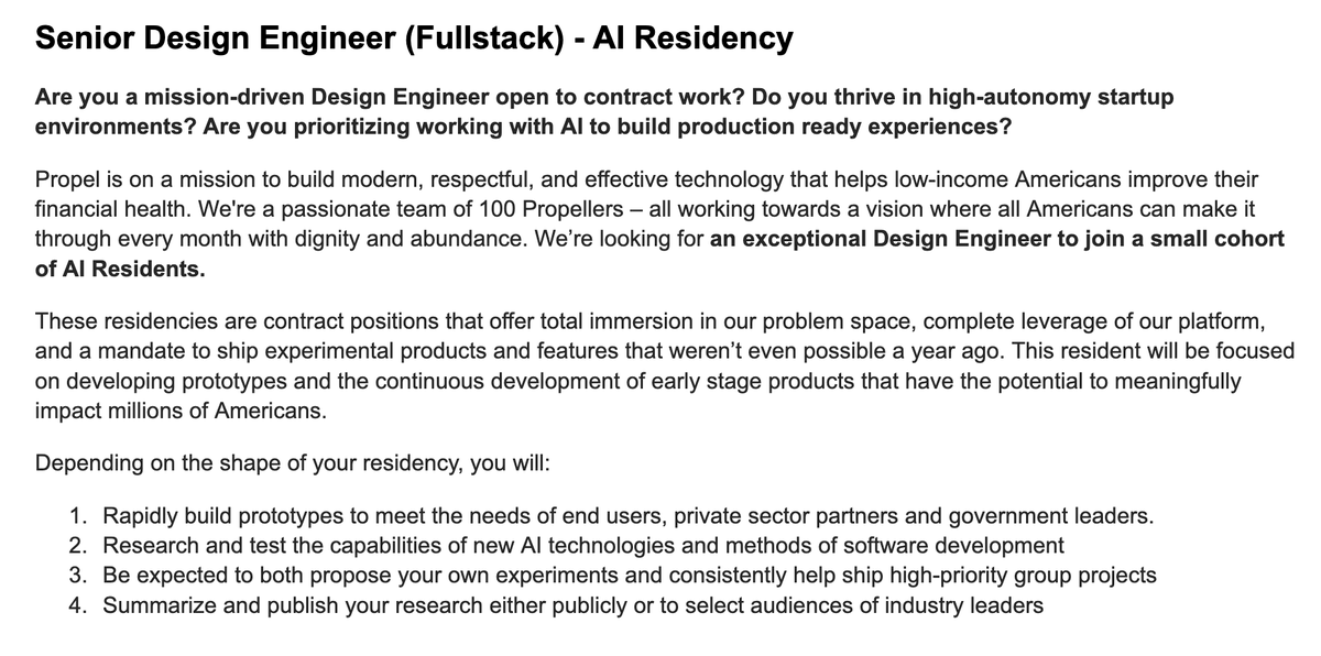 Chris_Said's tweet photo. [Work opportunity] In the wake of OBBB, Propel is opening up a residency program for exceptional mid-career technologists and public administration leaders to help states navigate policy implementation around SNAP, Medicaid, TANF, and WIC.

Link below https://t.co/Y4Lb4RIKvS
