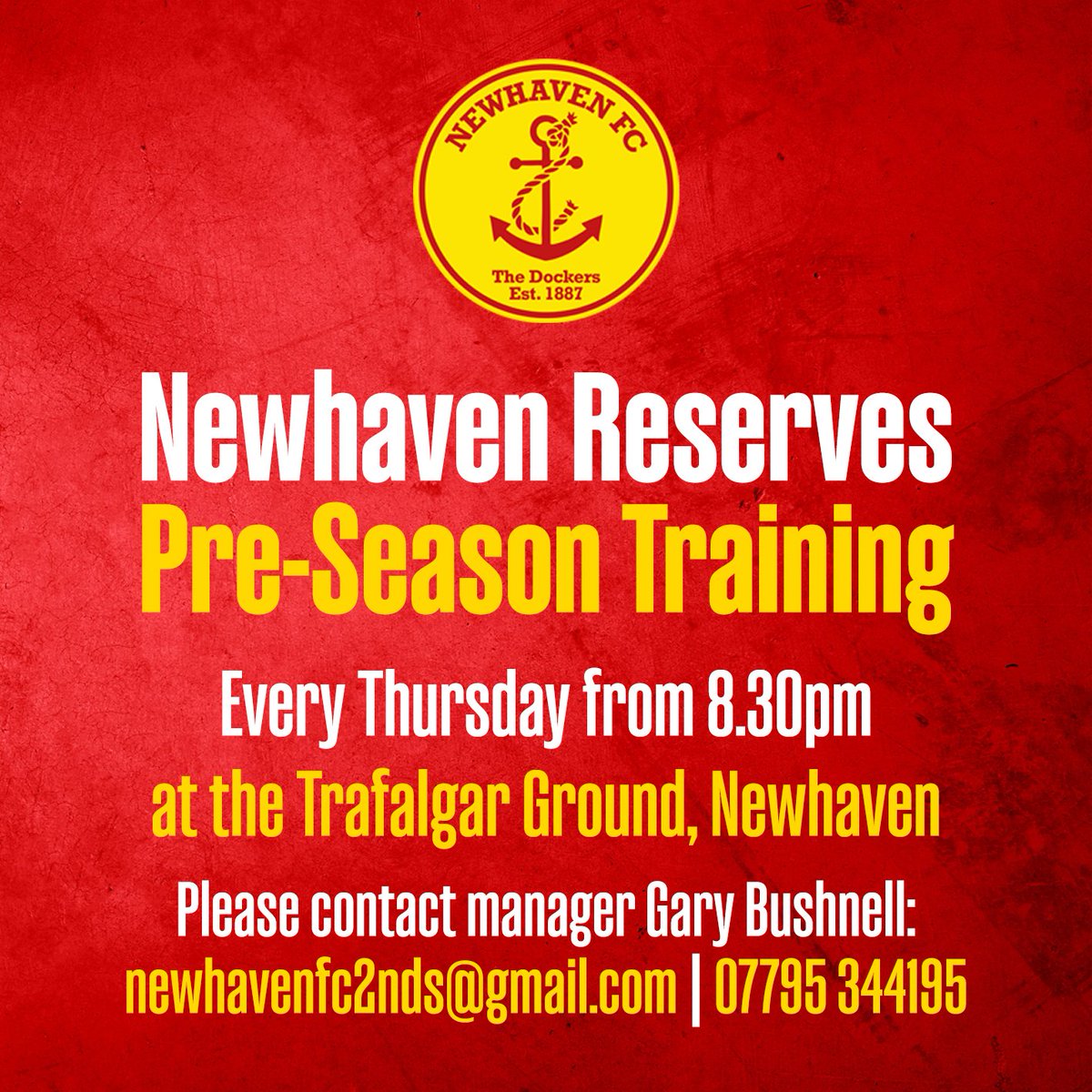 NewhavenFC's tweet image. 𝗥𝗘𝗦𝗘𝗥𝗩𝗘𝗦 | 𝗣𝗥𝗘-𝗦𝗘𝗔𝗦𝗢𝗡
Our Mid Sussex Division One Reserve side is welcoming players to join them for training - every Thursday evening at Fort Road.
We are also looking for friendlies throughout July and August. Please get in touch with manager Gary Bushnell.