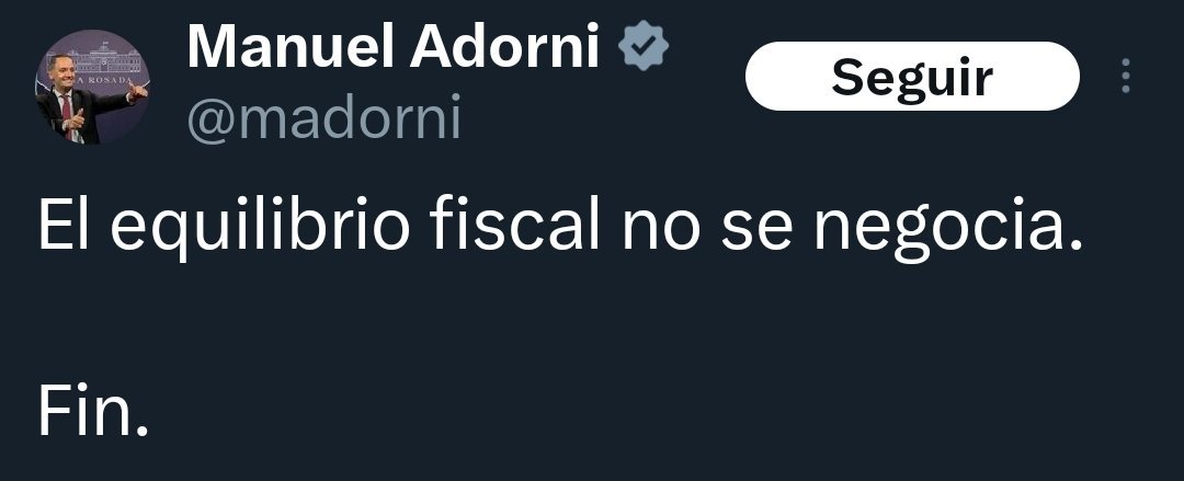 Estoy muy de acuerdo con defender el equilibrio fiscal imaginario al que refiere el señor con vello púbico en la cabeza.
Sostengamos estas leyes con el impuesto a la herencia.