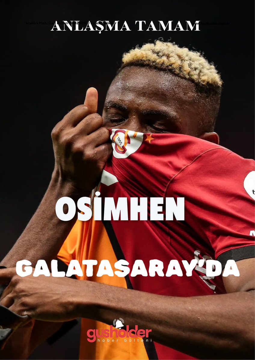#SONDAKİKA Galatasaray, Napoli’den Victor Osimhen’i 4 yıllığına kadrosuna kattı.

• Ödeme 5 sene vadeye bölünecek. Napoli Galatasaray’ın banka teminatına onay verdi.