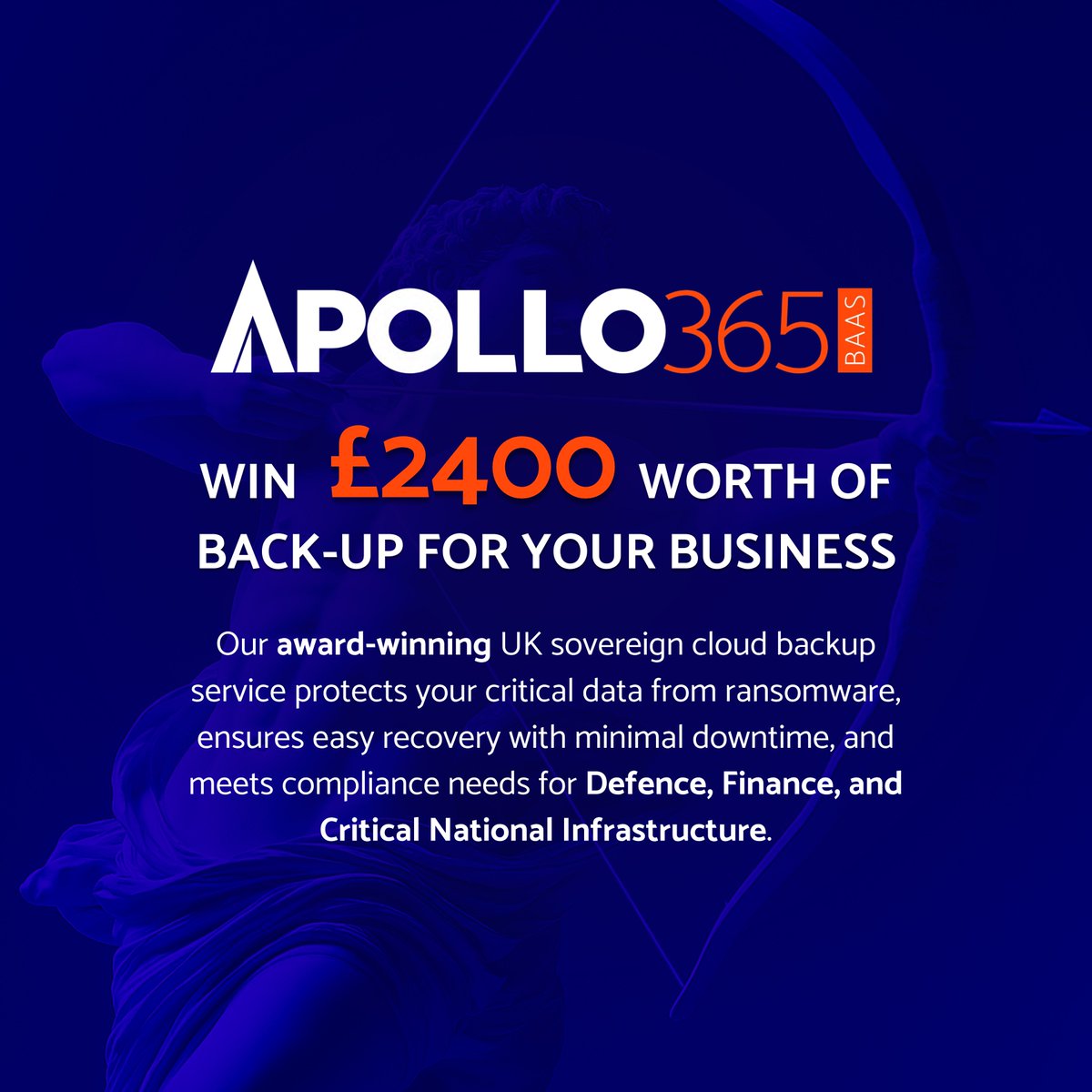 METCLOUD_com's tweet image. ✨ Win £2,400 of backup for your business!
Rely on Microsoft 365? What if it all vanished?
APOLLO365 keeps your data safe.
🔒 Enter now: apollo365.co.uk
#DataBackup #Microsoft365