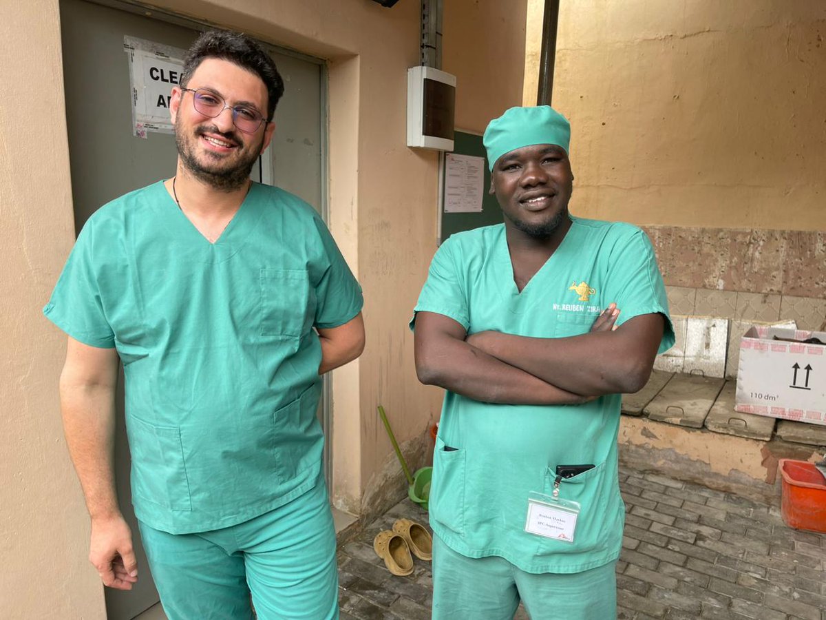 reuben_markus's tweet photo. Taking a moment to breathe & reflect during our shift as we prepare to support the ICU team in managing critical patients. With Nr. Hamze Salhab, the resilient Clinical Support Nurse of MSF IPD Paediatric Hospital Gwange.💪🏾🩺
#MSF #Teamwork #IPCSupervisor #HumanitarianHealth https://t.co/8cXi8dSZWk