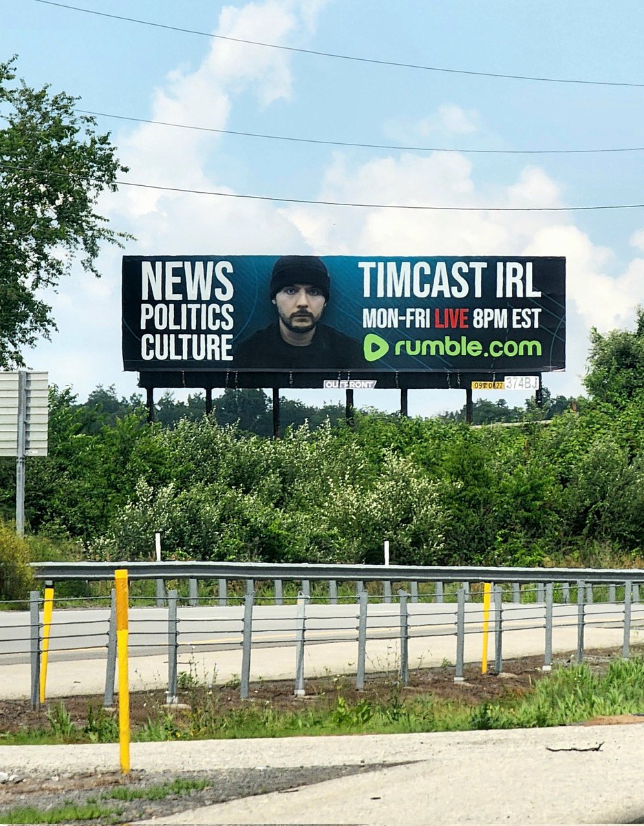 ChrisPalombi's tweet image. Spotted a Tim Pool Podcast billboard in Breezewood, PA. Great show and recommend tuning in.