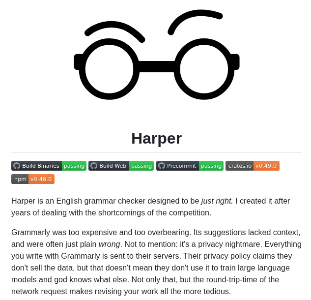 offline grammar checker for devs, privacy-first