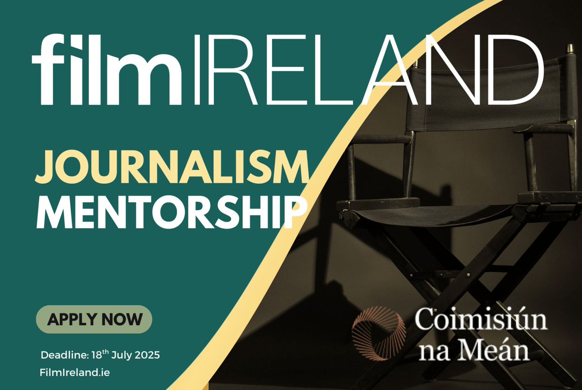Women in Film & TV Ireland (@wftireland) on Twitter photo Applications now open for the <a href="/FilmIreland/">Film Ireland</a> Journalism Mentorship Programme!
✅ Personalised mentorship
✅ Published & paid film writing
✅ Industry insights & access
📅 Runs Sept–Dec 2025
🗓️ Apply by 18 July
Details: buff.ly/fgX9n1k Applications now open for the <a href="/FilmIreland/">Film Ireland</a> Journalism Mentorship Programme!
✅ Personalised mentorship
✅ Published & paid film writing
✅ Industry insights & access
📅 Runs Sept–Dec 2025
🗓️ Apply by 18 July
Details: buff.ly/fgX9n1k