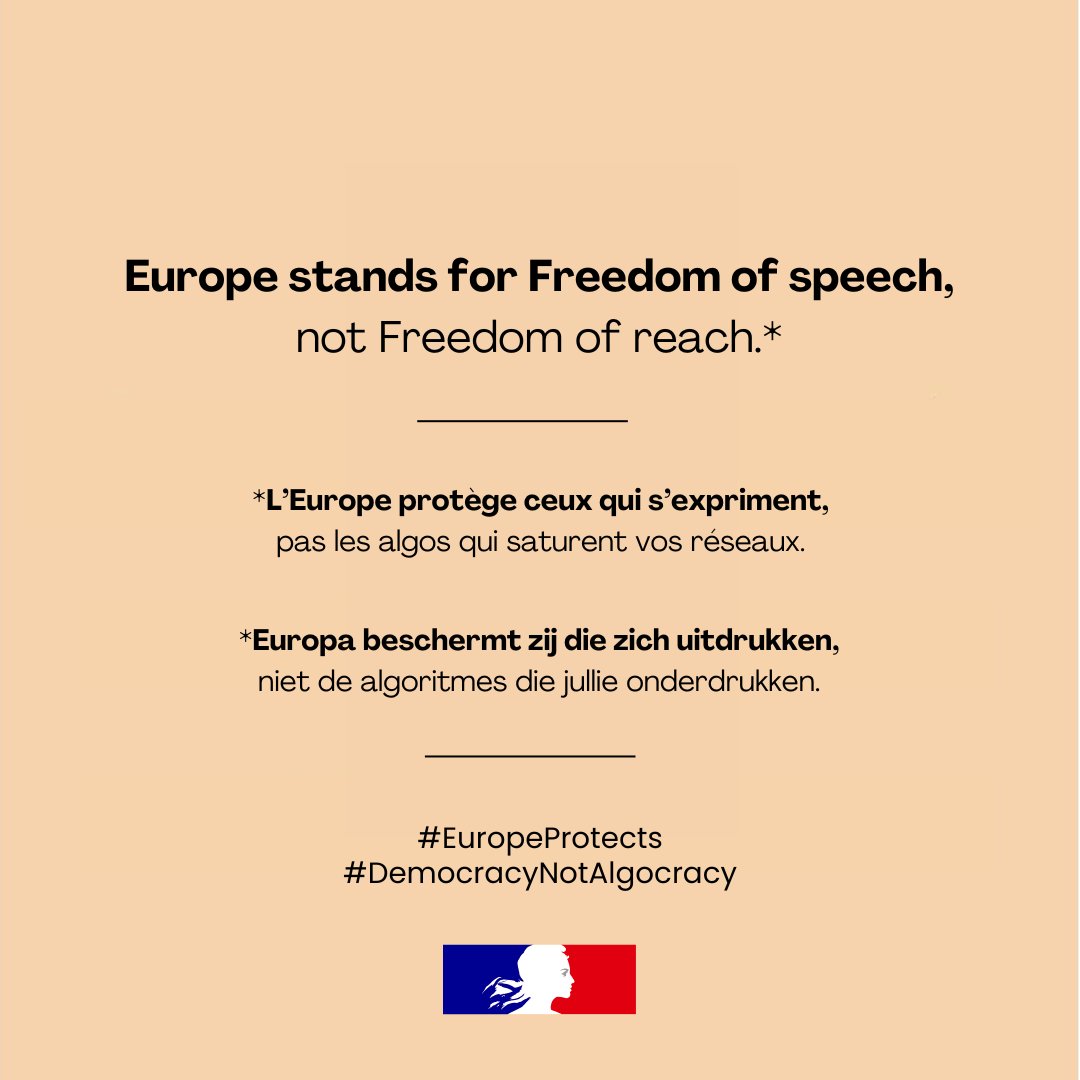 AmbassFranceBel's tweet image. #EuropeProtects #DSAProtects #DemocracyNotAlgoracy