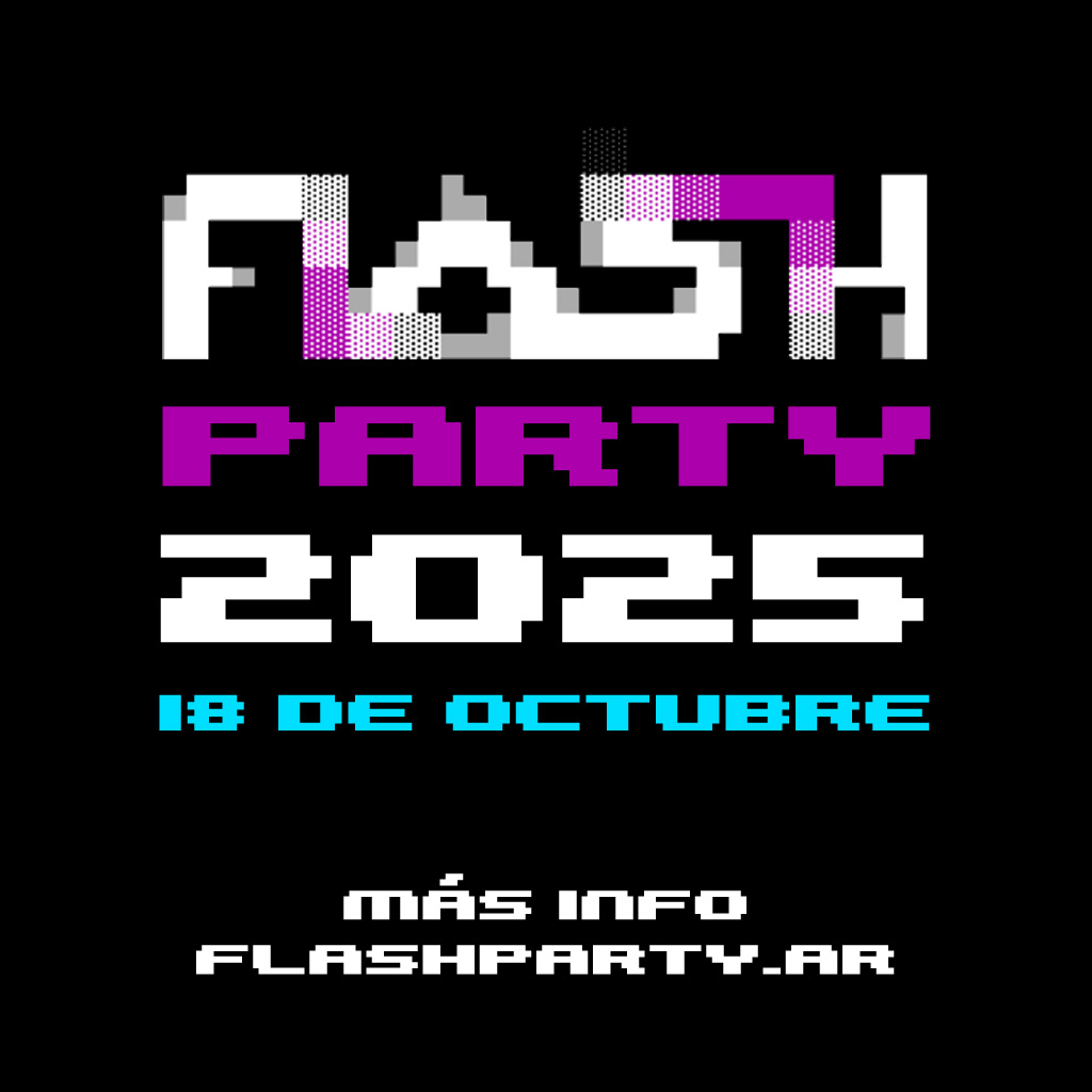 FlashpartyOK (@flashpartyok) on Twitter photo Flashparty 2025 se realizará el 18 de octubre en la ciudad de Buenos Aires. Para más información visita con frecuencia nuestro sitio web flashparty.ar
#demoscene #demoparty #ascii #ansi #petscii #sizecoding #chiptune #8bit #retrocomputing #pixelart #voxelart #textart Flashparty 2025 se realizará el 18 de octubre en la ciudad de Buenos Aires. Para más información visita con frecuencia nuestro sitio web flashparty.ar
#demoscene #demoparty #ascii #ansi #petscii #sizecoding #chiptune #8bit #retrocomputing #pixelart #voxelart #textart