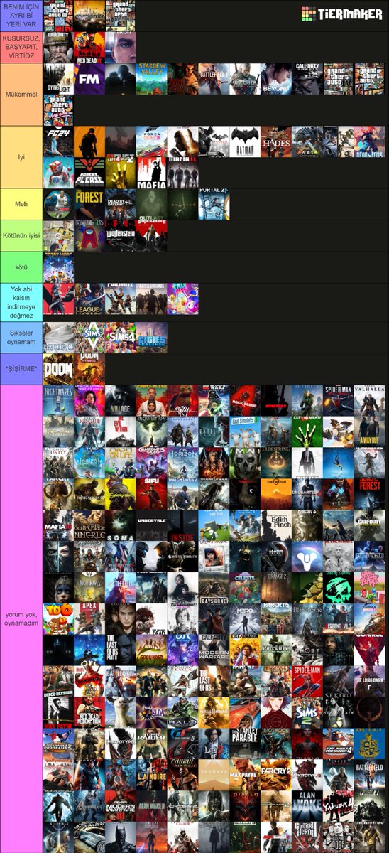 Ben galiba fazla oyun oynamamışım