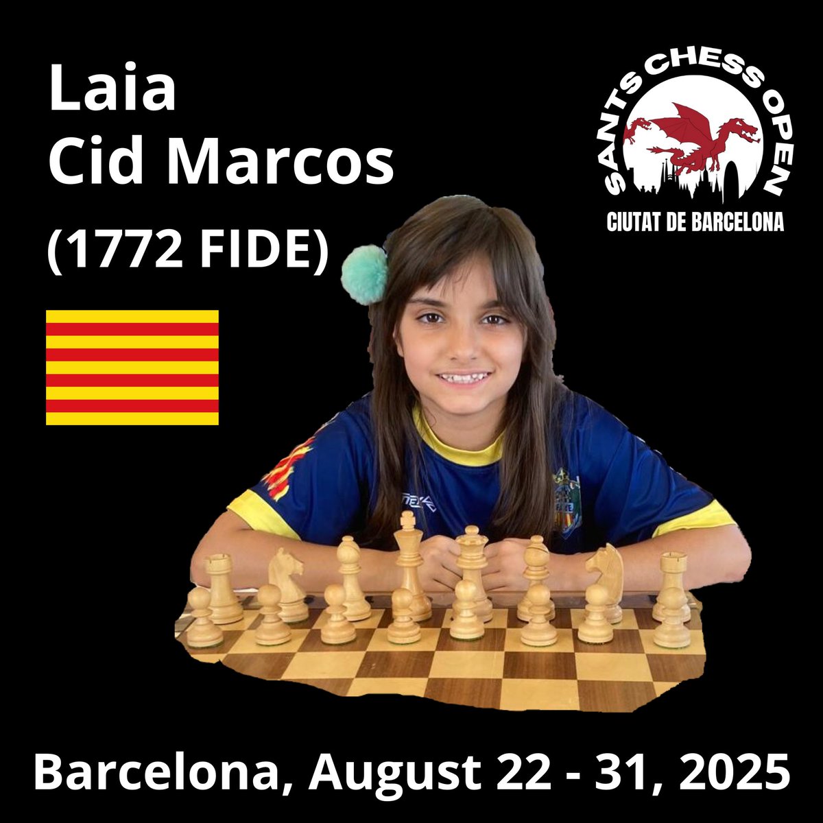 Laia Cid is a young Catalan chess player with a promising future. At only ten years old, she has been the champion of Catalonia and Spain under 8 and under 10. This year she will play in group A of the Open de Sants. May she continue to progress!!

#santschess #chess #chesswoman