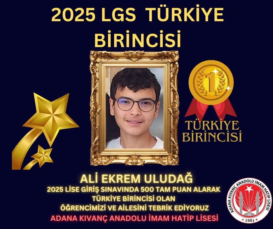 veyissahin's tweet photo. 🎉 Gurur Duyuyoruz!
LGS 2025’te Adana Kıvanç İHL ve Hümeyra Ökten Kız İmam Hatip Lisesinden Türkiye birincisi olan iki öğrencimizin imam hatip okullarından çıkması bizleri son derece mutlu etti.
Azim, emek ve inançla yazılan bu başarı hikâyesi, nice gençlerimize ilham olsun. https://t.co/dTqf37sOOi