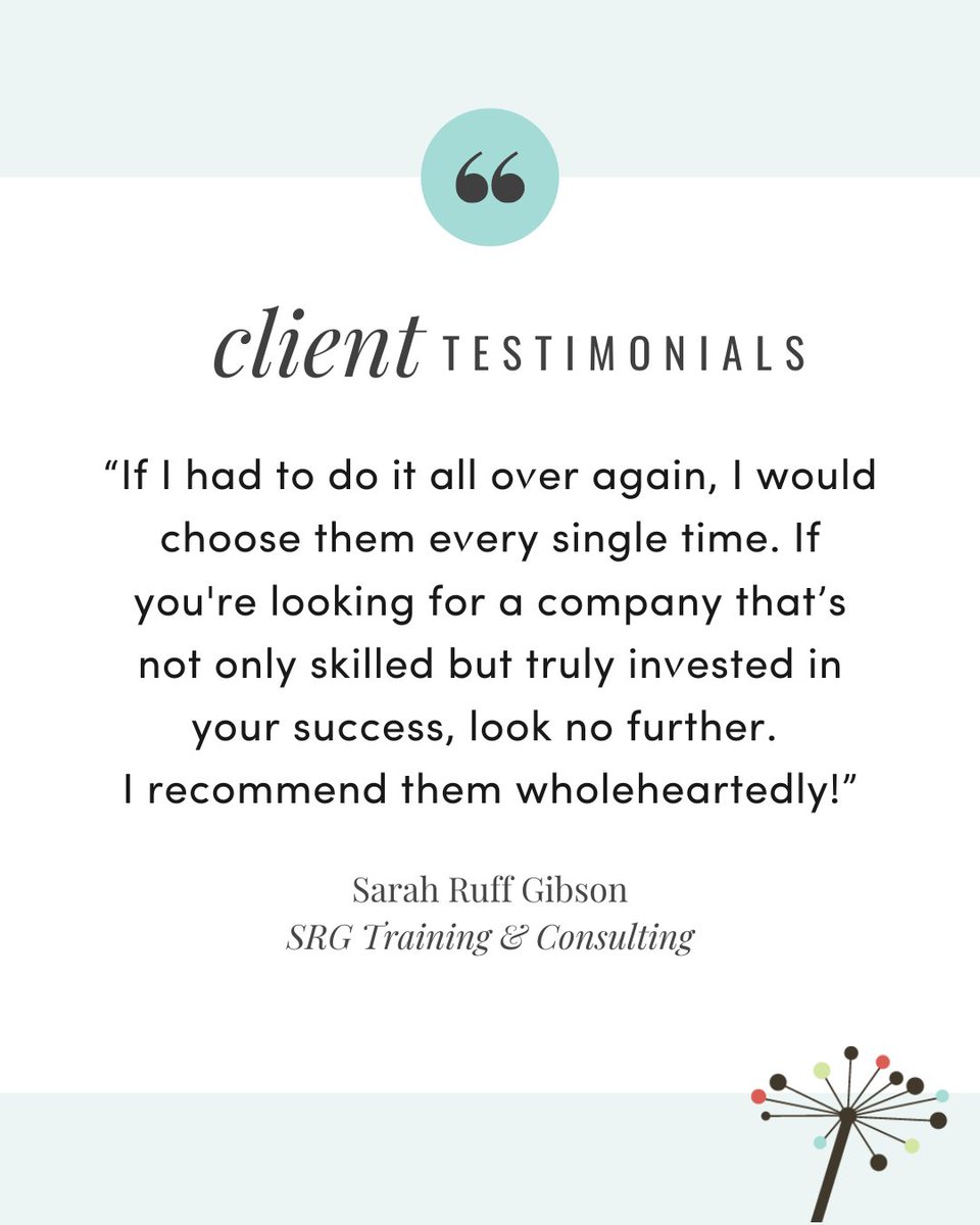 Virginia Creative Group (@vacreativegroup) on Twitter photo Your recommendation and kind words have made our day, <a href="/srgtandc/">srgtrainingandconsulting</a>! 🥰 Thank you for the opportunity to support you and your business in your success. 💙
Read the full review here 👉 virginiacreativegroup.com/praise
#VCG #Marketing #MarketingAgency #VirginiaCreativeGroup #ClientPraise Your recommendation and kind words have made our day, <a href="/srgtandc/">srgtrainingandconsulting</a>! 🥰 Thank you for the opportunity to support you and your business in your success. 💙
Read the full review here 👉 virginiacreativegroup.com/praise
#VCG #Marketing #MarketingAgency #VirginiaCreativeGroup #ClientPraise