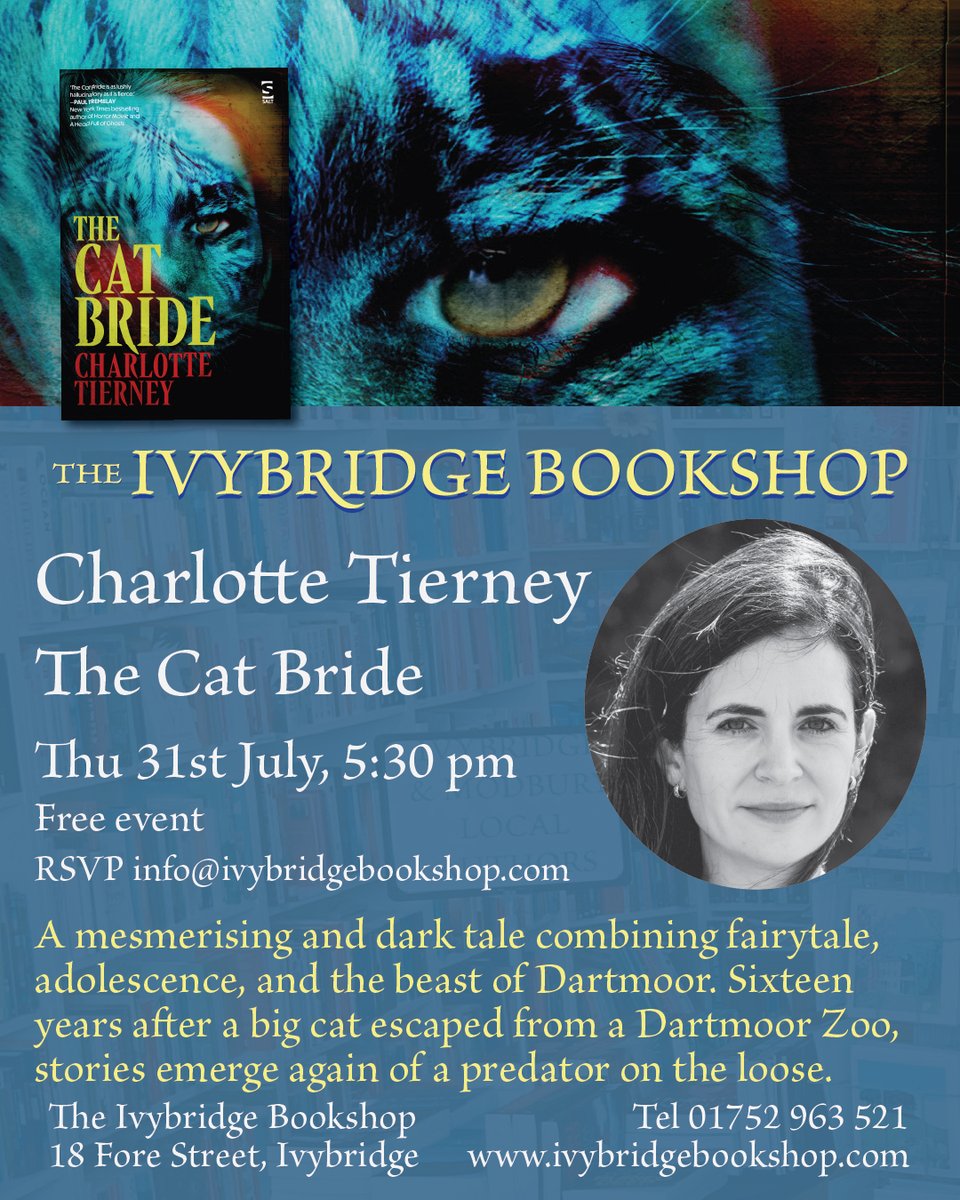 PGUK (@pguk_books) on Twitter photo On 31st July, Charlotte Tierney will be at <a href="/ivybridgebooks/">The Ivybridge Bookshop</a> discussing her novel The Cat Bride - a mesmerising and dark tale combining fairytale, adolescence, and the beast of Dartmoor.
<a href="/CharlieRatpig/">Charlotte Tierney</a>
<a href="/saltpublishing/">Salt Books</a> On 31st July, Charlotte Tierney will be at <a href="/ivybridgebooks/">The Ivybridge Bookshop</a> discussing her novel The Cat Bride - a mesmerising and dark tale combining fairytale, adolescence, and the beast of Dartmoor.
<a href="/CharlieRatpig/">Charlotte Tierney</a>
<a href="/saltpublishing/">Salt Books</a>