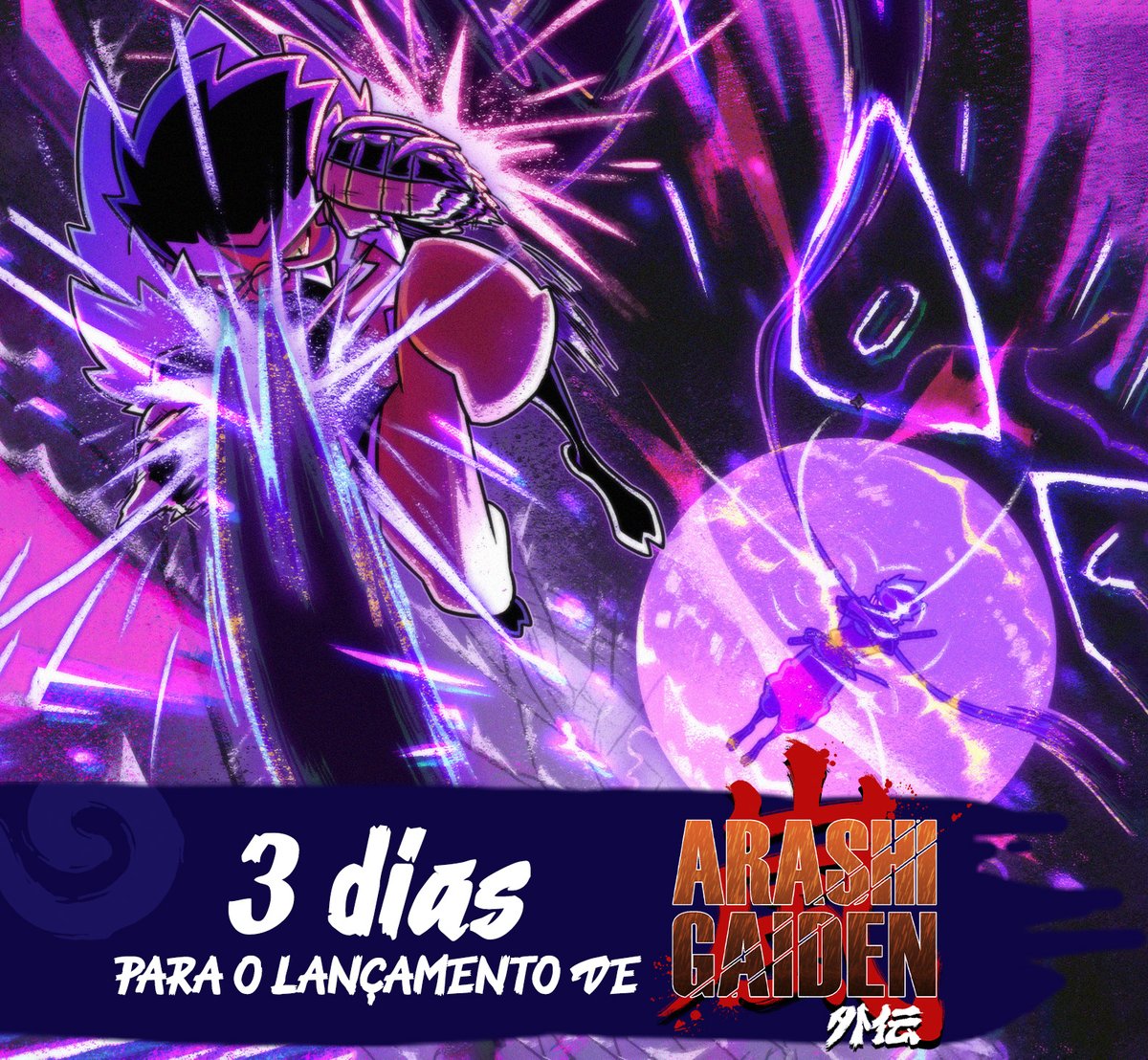 🇧🇷 TRÊS DIAS! APENAS TRÊS DIAS!
Falta pouco para o lançamento de Arashi Gaiden!!!
---------
🇺🇸 THREE DAYS! ONLY THREE DAYS!
The release of Arashi Gaiden is almost here!!!

Wishlist: store.steampowered.com/app/3040170 #ArashiGaiden #indiegame #pixelart #ドット絵