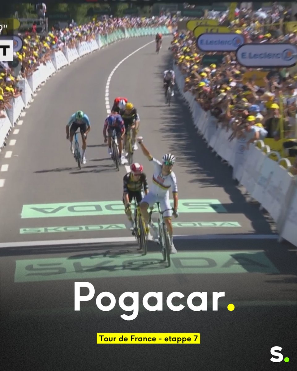 Tadej Pogacar is de snelste op de Mûr-de-Bretagne! Hij  vloert Jonas Vingegaard en pakt zijn tweede ritzege van deze Tour! #Wielrennen #TDF2025

sporza.be/nl/matches/wie…