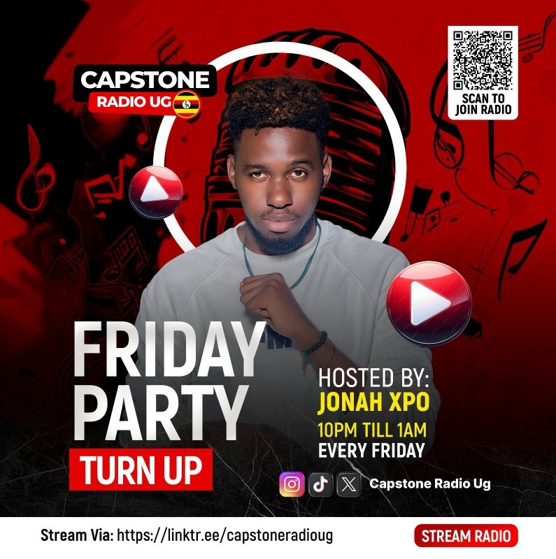 Join us Tonight and Every other Friday  from 10pm to 1am for the Party Turn Up with Deejay <a href="/jonah_xpo/">JONAH XPO</a> . Let every single moment count. We gat you covered all night.

Link below:zeno.fm/radio/capstone…