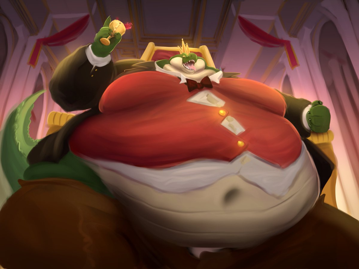 In the hall of the cursed king (1/4)
- 
as the new ruler in the kingdom, Toko, hold his chalice, declares his reign by drinking .... and expanding?