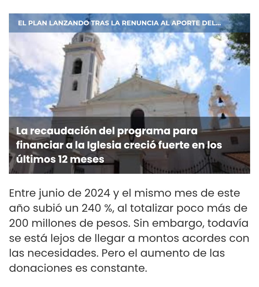 sd_rubin's tweet image. La recaudación del programa para financiar a la Iglesia creció fuerte en los últimos 12 meses
#PROGRAMAFE #iglesiaargentina #autofinanciamiento #Iglesia
valoresreligiosos.com.ar/Noticias/la-re…