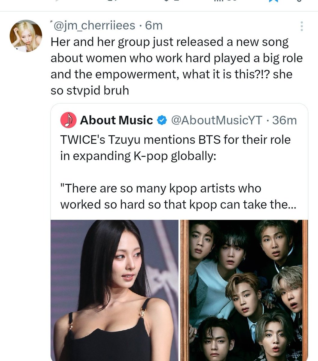 KFloopNet's tweet photo. blinks in the quotes talk so much about feminism as if they didn't insult Twice every day 😭😭 https://t.co/cp9E0gl5Qn