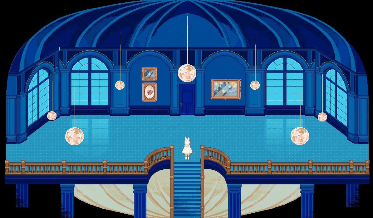 #スーパーゲ制デー 
鉱石のツノが生えた少女が死者の国を巡るADVを制作中です

マップを進めています𓂃 𓈒✍︎꙳⋆