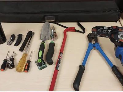 C.O.R.E officers arrest individual in possession of stolen property, drugs, weapons and break and enter tools | Kingston Police buff.ly/eElJ8w9