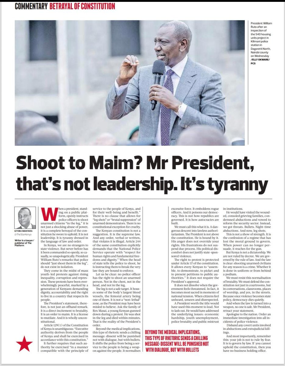 Shoot to maim?