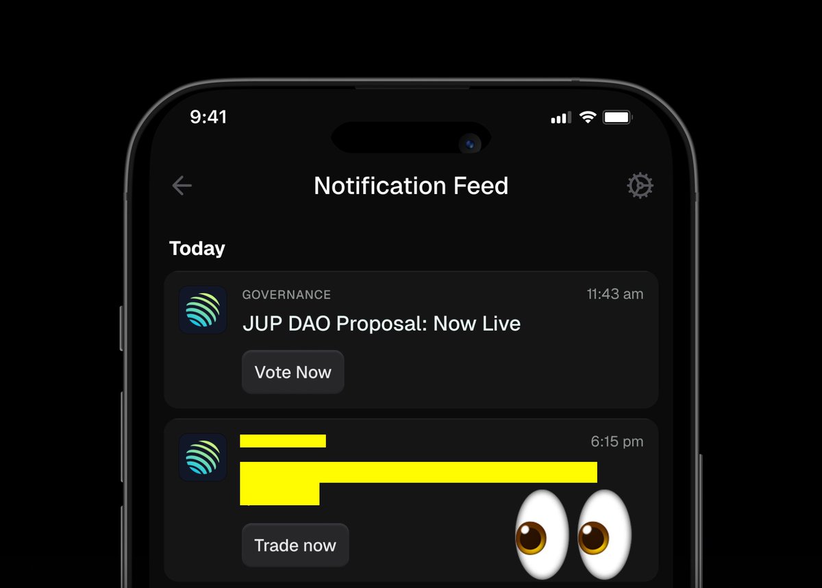 Since the launch 3 weeks ago, signups in Jupiter Radar, powered by our Alerts Stack, have exploded!

But your inbox is sacred. Every alert you receive should be useful

We’re cooking on a new alert type, incredibly high signal, for what you do onchain the most

Coming soon 🪙📈🔔
