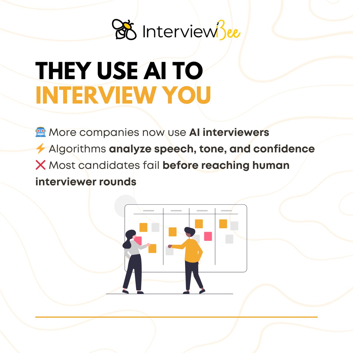 InterviewBee_ai's tweet image. 🤖 AI Interviews Are Here

More companies now use AI interviewers that analyze your speech, tone, and confidence in real-time.

Most candidates don&apos;t know what these algorithms are looking for.

The game has changed.

#AIInterviews #jobsearch