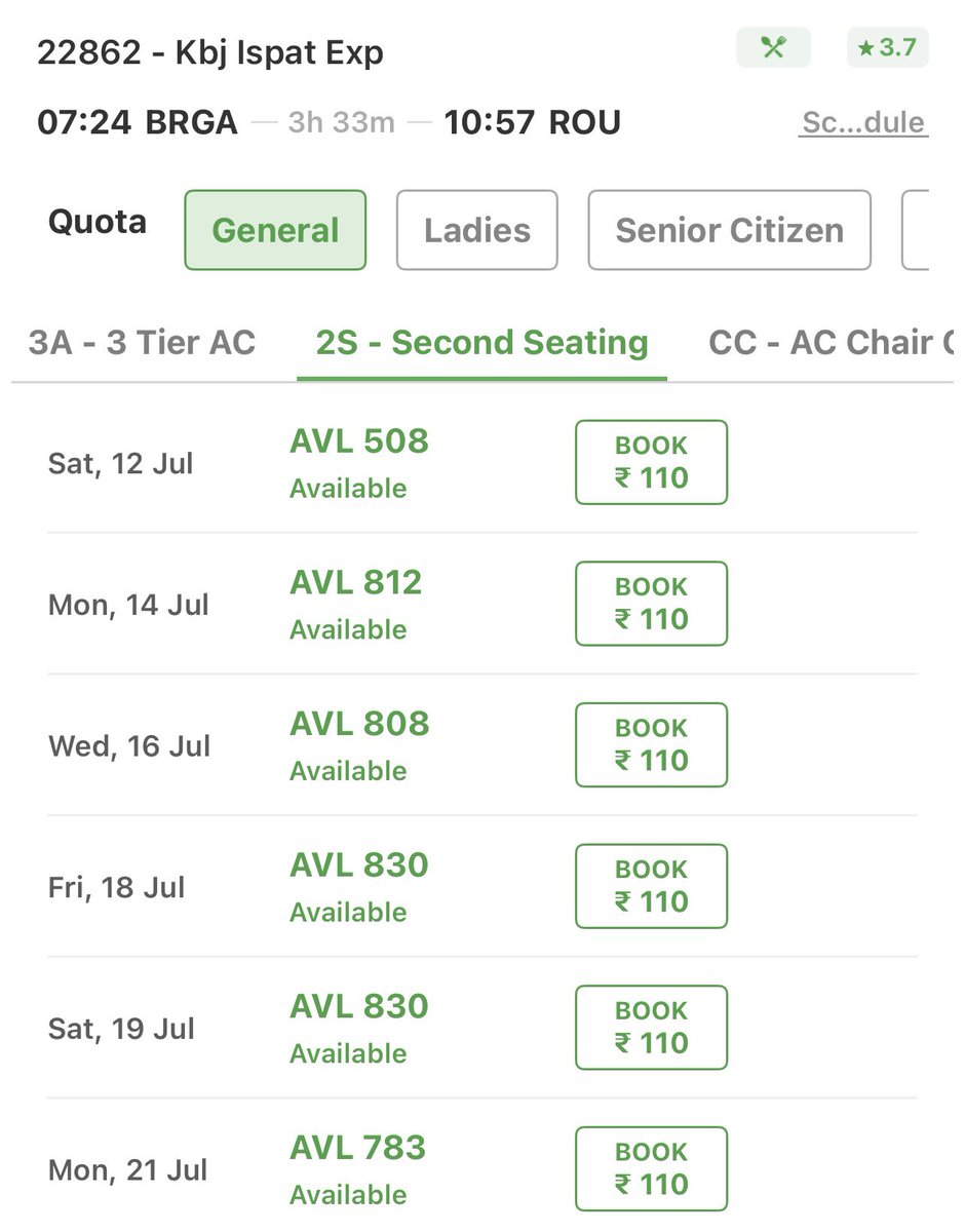 Happy Bargarh Official (@happy_bargarh) on Twitter photo Ispat Express on the decline … Remember when seats were scarce? It was once the crown jewel of Western Odisha’s trains … Punctuality is key - if it falters, its popularity will too …
CKP DIVISION ne barbaad kar diya iss train ko …
<a href="/OdishaRail/">OdishaRailUsers - Multimodal Connectivity Forum</a> Ispat Express on the decline … Remember when seats were scarce? It was once the crown jewel of Western Odisha’s trains … Punctuality is key - if it falters, its popularity will too …
CKP DIVISION ne barbaad kar diya iss train ko …
<a href="/OdishaRail/">OdishaRailUsers - Multimodal Connectivity Forum</a>