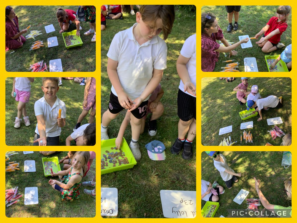 Dosbarth 4 &amp; 5 have used their knowledge of money to buy ice lollies out in the sunshine today, choosing the correct coins for the colour they wanted 🍦 ☀️ <a href="/garntegprimary/">Garnteg Primary</a> <a href="/missswilliams95/">Mrs S Parfitt</a>
