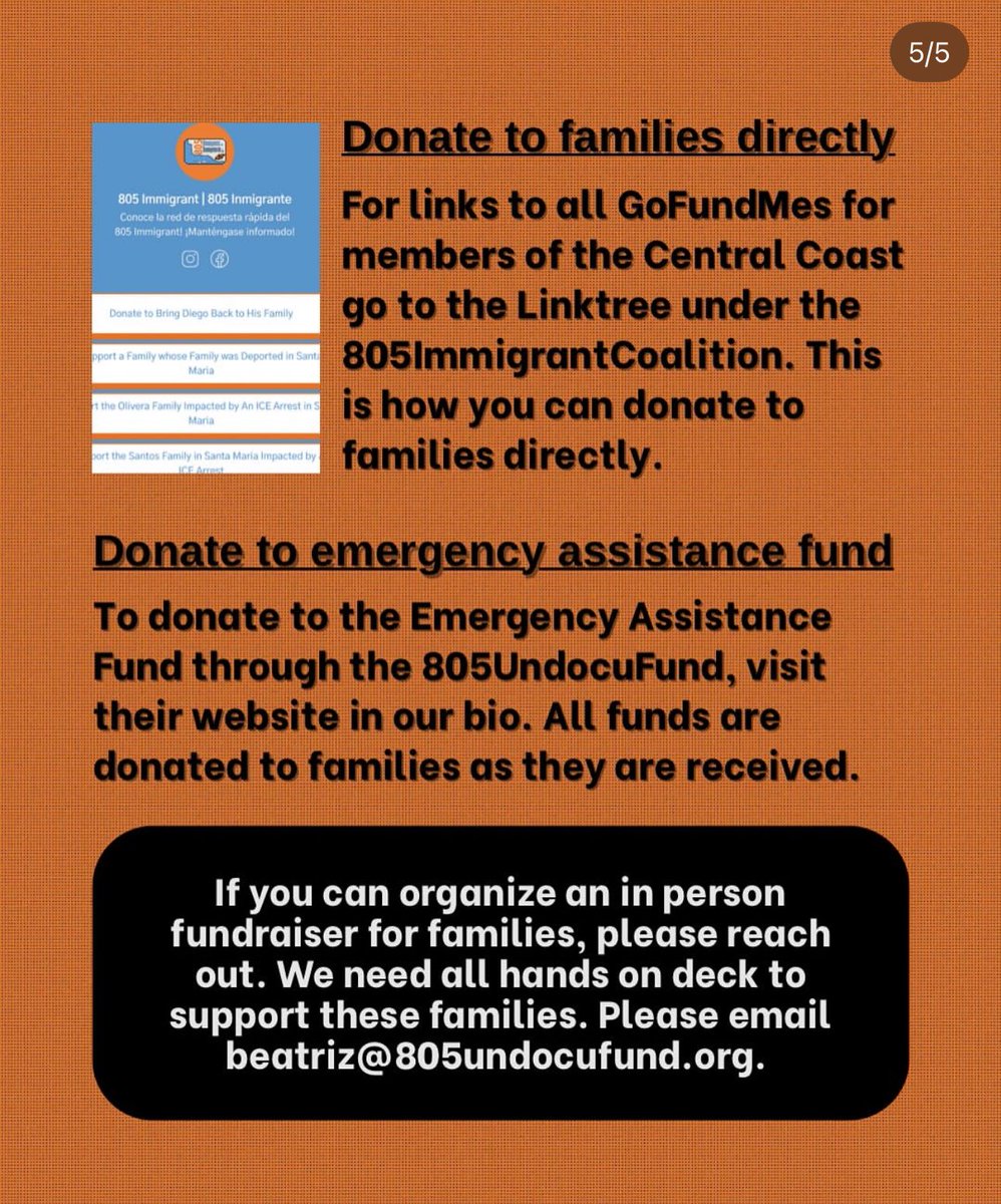 mdlpa 🇵🇭🍉 (@mellemusic) on Twitter photo Grassroots organizations in Camarillo & Carpentaria have launched campaigns in support of the families hurt by ICE in their region. These are run by local, reputable groups on the ground with a history of caring for campesinos — we’ve vetted. Please share widely Grassroots organizations in Camarillo & Carpentaria have launched campaigns in support of the families hurt by ICE in their region. These are run by local, reputable groups on the ground with a history of caring for campesinos — we’ve vetted. Please share widely