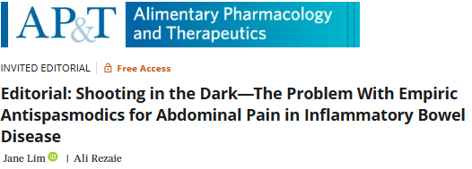 New study questions antispasmodics in IBD: they may not ease pain and could lead to worse outcomes, including more opioid use. 
Time to rethink reflex prescribing. Focus on treating the cause, not just the symptom.
onlinelibrary.wiley.com/doi/10.1111/ap…