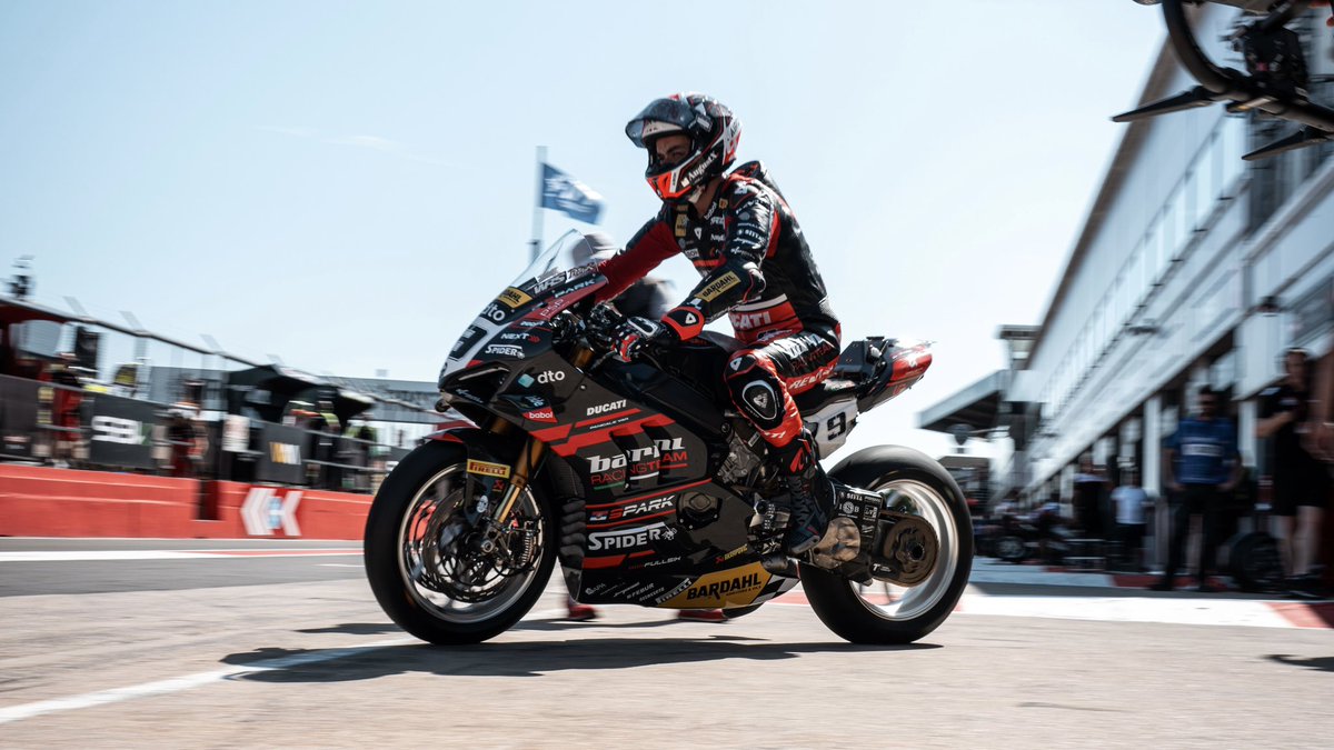 Ducati Corse (@ducaticorse) on Twitter photo Back to business in the UK for <a href="/ArubaRacing/">Aruba.it Racing - Ducati</a>! 😎 <a href="/nbulega/">Nicolò Bulega</a> ends Day 1 as the fastest at the Donington Park, while his teammate <a href="/19Bautista/">Alvaro Bautista Arce</a> finishes in P11.
P2 for <a href="/Petrux9/">Danilo Petrucci</a>.💪
#ForzaDucati #Ducati Back to business in the UK for <a href="/ArubaRacing/">Aruba.it Racing - Ducati</a>! 😎 <a href="/nbulega/">Nicolò Bulega</a> ends Day 1 as the fastest at the Donington Park, while his teammate <a href="/19Bautista/">Alvaro Bautista Arce</a> finishes in P11.
P2 for <a href="/Petrux9/">Danilo Petrucci</a>.💪
#ForzaDucati #Ducati