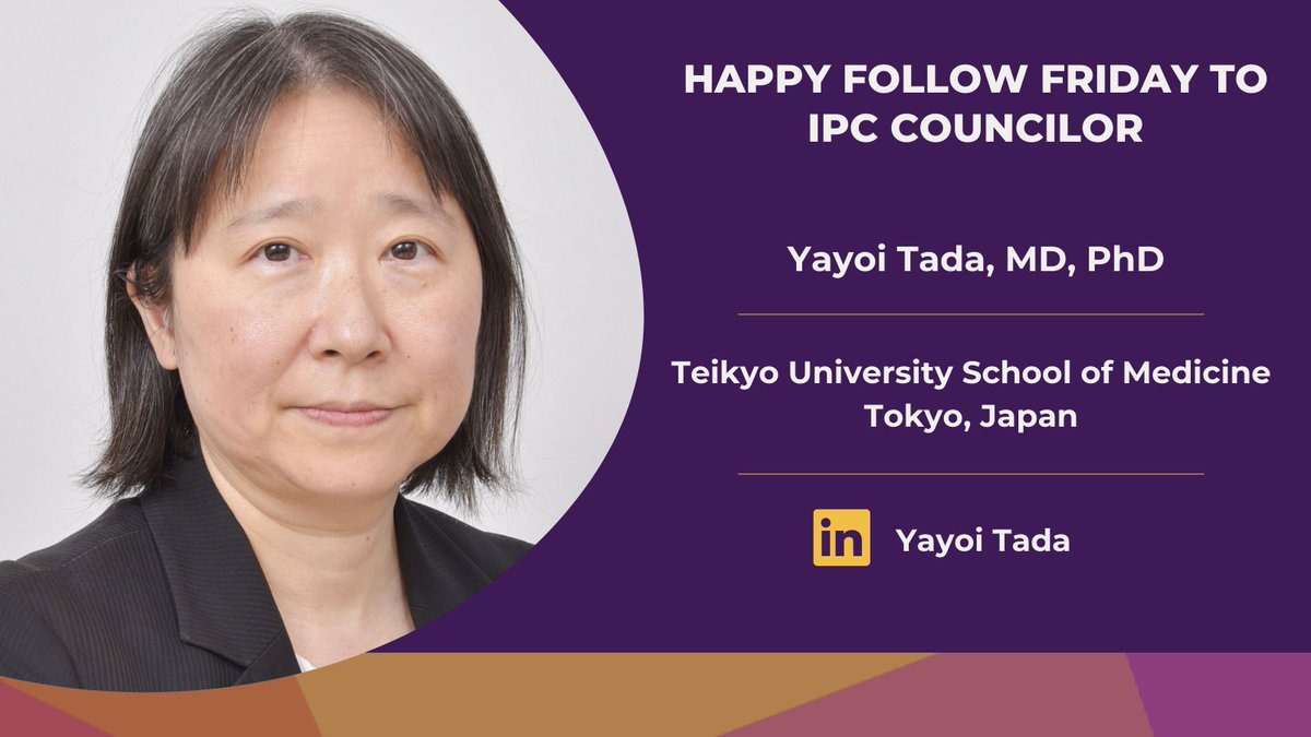 Happy #FollowFriday! Meet one of our newest #IPCCouncilors, Prof Yayoi Tada. Prof Yayoi Tada is a Chief Professor at the Dept of Dermatology, Teikyo University School of Medicine. Her main research interests include #psoriasis &amp; cutaneous immunology.

psoriasiscouncil.org/people/yayoi-t…