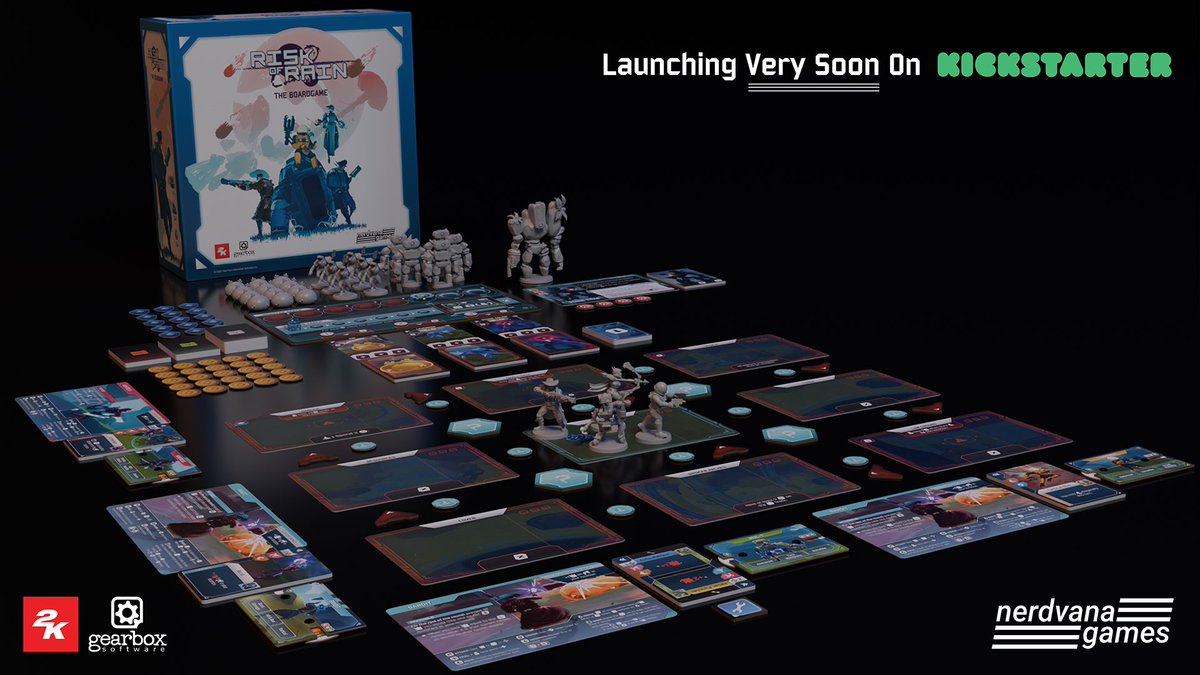 nerdvanagame's tweet image. Risk of Rain: The Board Game brings the survivors to your table with stunning custom miniatures! Follow now to be ready on launch day: kickstarter.com/projects/nerdv…