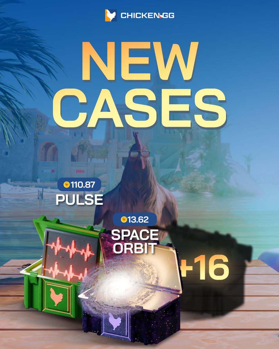 chickendotgg's tweet image. 18 new cases ready to be opened 📦 

110.87🪙  to one random winner

💛 + 🔄 
💭 your username