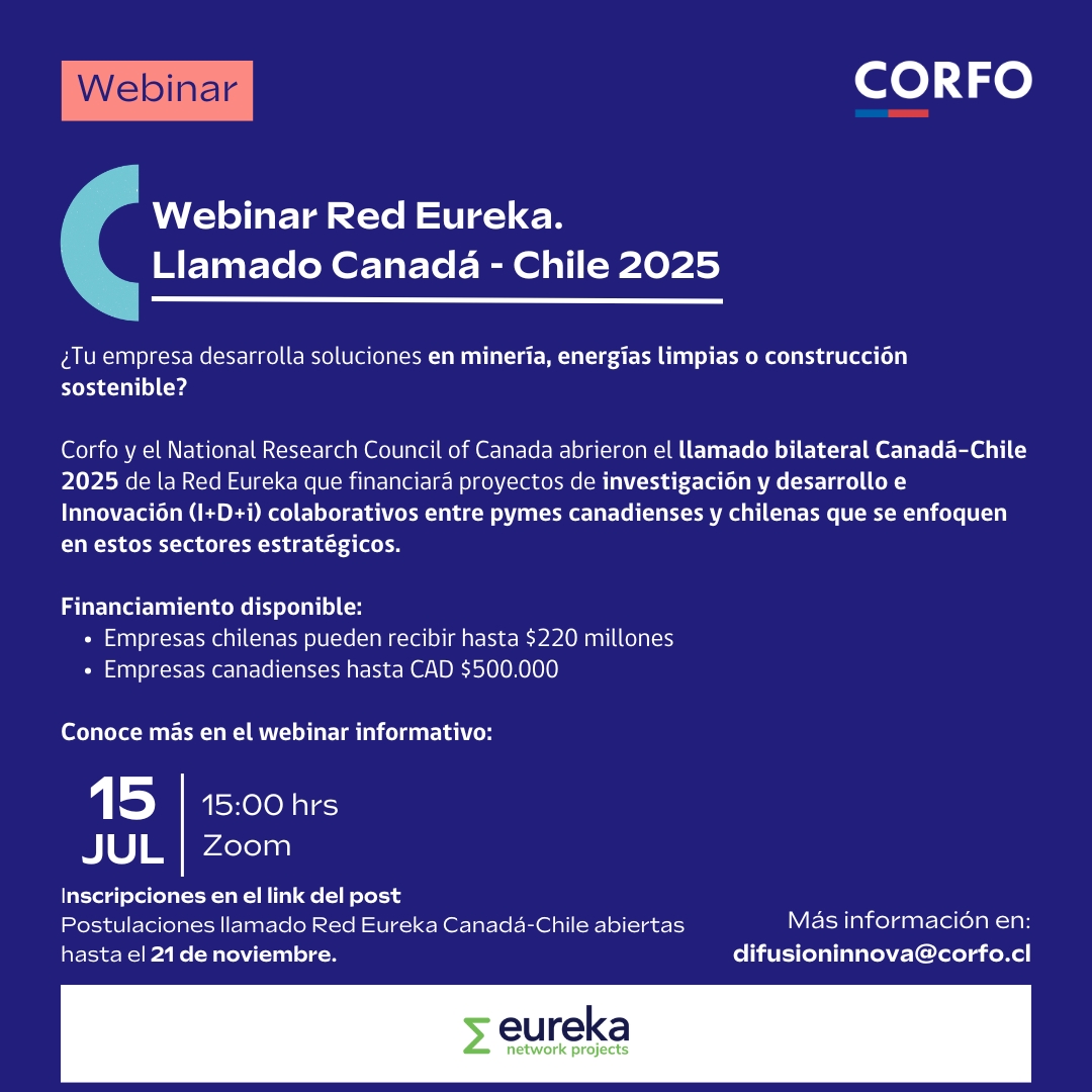 Descubre las oportunidades del llamado Canadá-Chile 2025 para proyectos colaborativos entre empresas de ambos países en las áreas de minería, energías limpias o construcción sostenible en nuestro próximo webinar 🧑‍💻

Inscripciones 👉 us02web.zoom.us/meeting/regist…