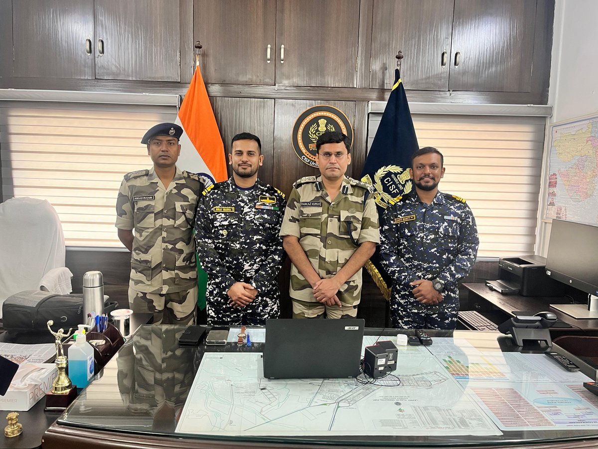Officers of #INS_Kondul visited CISF HQ, Kandla Port to discuss security protocols &amp; enhance inter-agency coordination. #CISF personnel reciprocated with a visit onboard, gaining insights into naval ops—reinforcing joint commitment to #MaritimeSecurity
#MissionReady