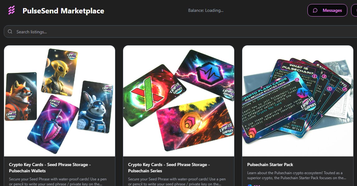 gaphix's tweet image. Trying out this Pulse Marketplace from @PulseSend 🛍️