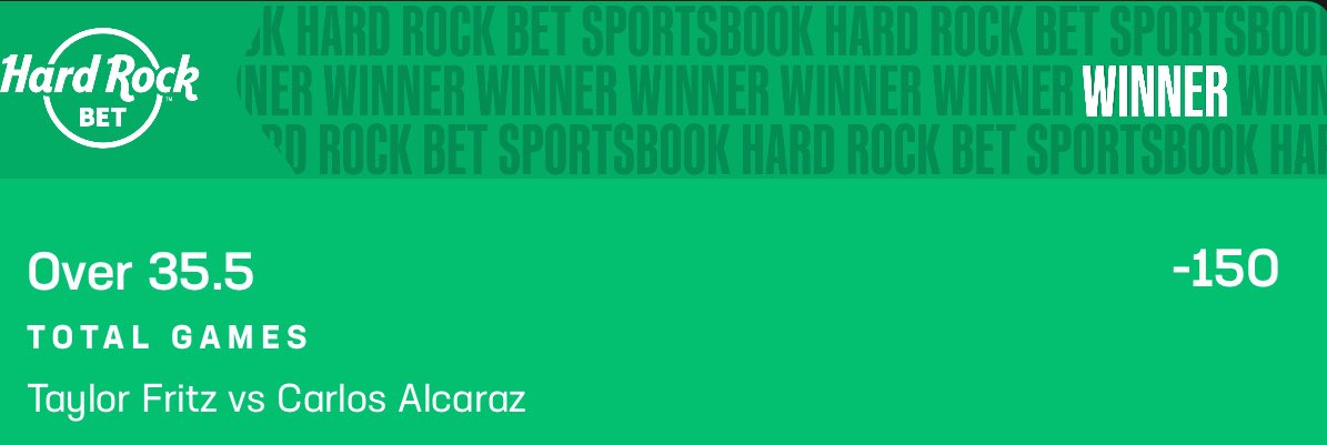 💰💰💰 CASH 💰💰💰

🇬🇧 🌱WIMBLEDON 🌱 🇬🇧 

WAKE N’ CASH TENNIS 🎾 FREE PLAY

19-6 LAST 25 TENNIS VIP PLAYS (76%)

Alcaraz/Fritz O 35.5 Games (-150) ✅ 

JOIN THE FAM TODAY 👇📲

dubclub.win/r/p/pri-jshut/…