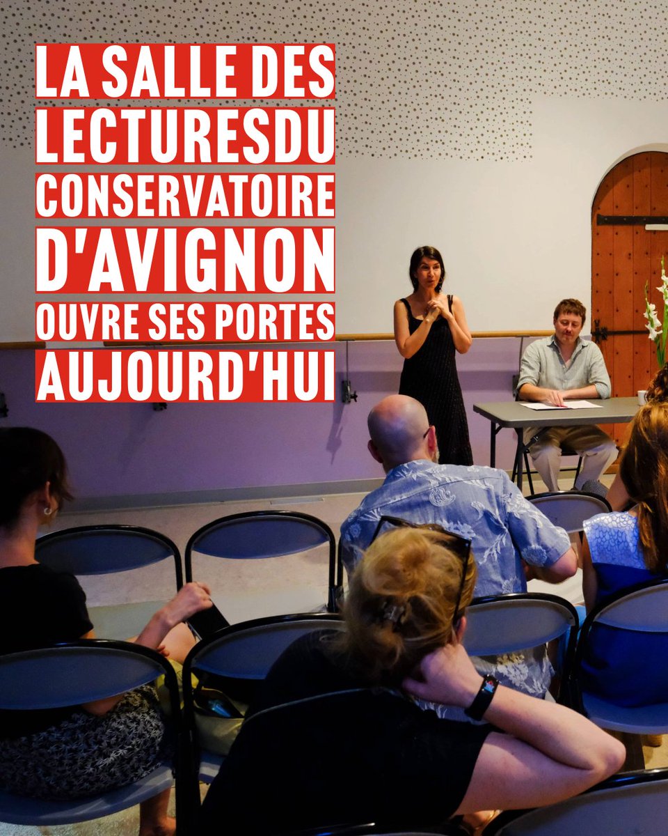 SACDParis's tweet image. La SACD et le Conservatoire du Grand Avignon mettent à disposition des auteurs, deux salles, du 11 au 18 juillet. Ces salles de lecture offrent aux autrices et aux auteurs un espace d'échange et de discussion.
▶️ Consultez le programme des lectures ici : shorturl.at/zN8lZ