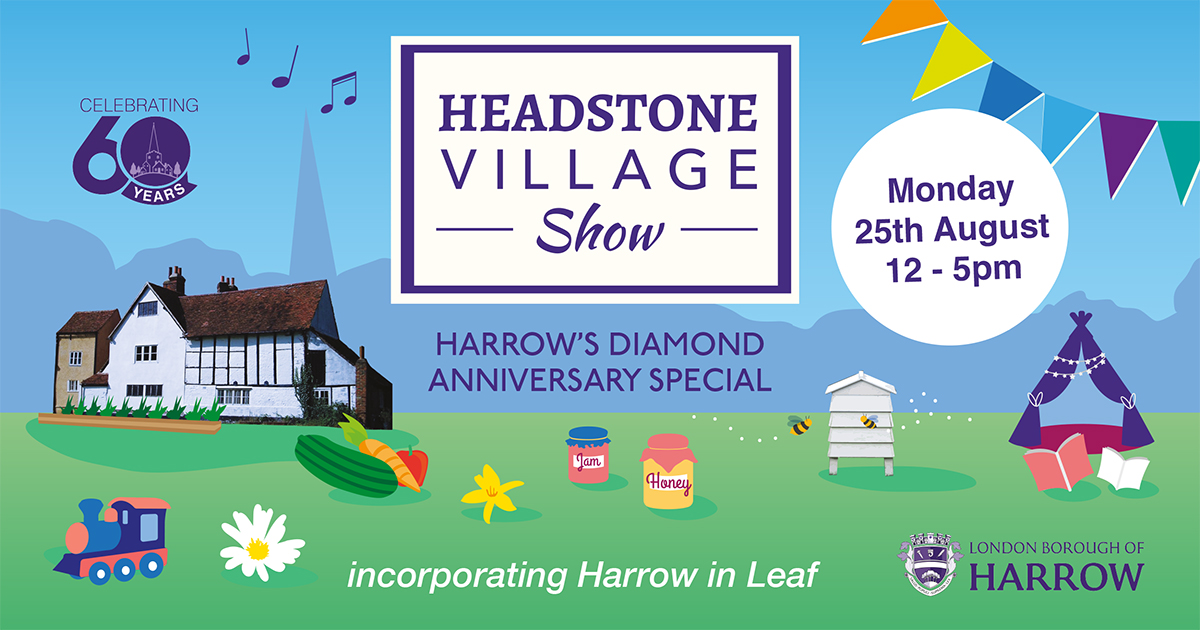 Headstone Village Show is back!

Join us Mon 25 Aug for a day of family fun, retro vibes &amp; live entertainment as we celebrate Harrow’s Diamond Anniversary! 💎🎪

🎟️ From £2.50 – book now: headstonemanor.org/events/headsto…

#Harrow60 #HeadstoneVillageShow #BankHoliday #FamilyFun
