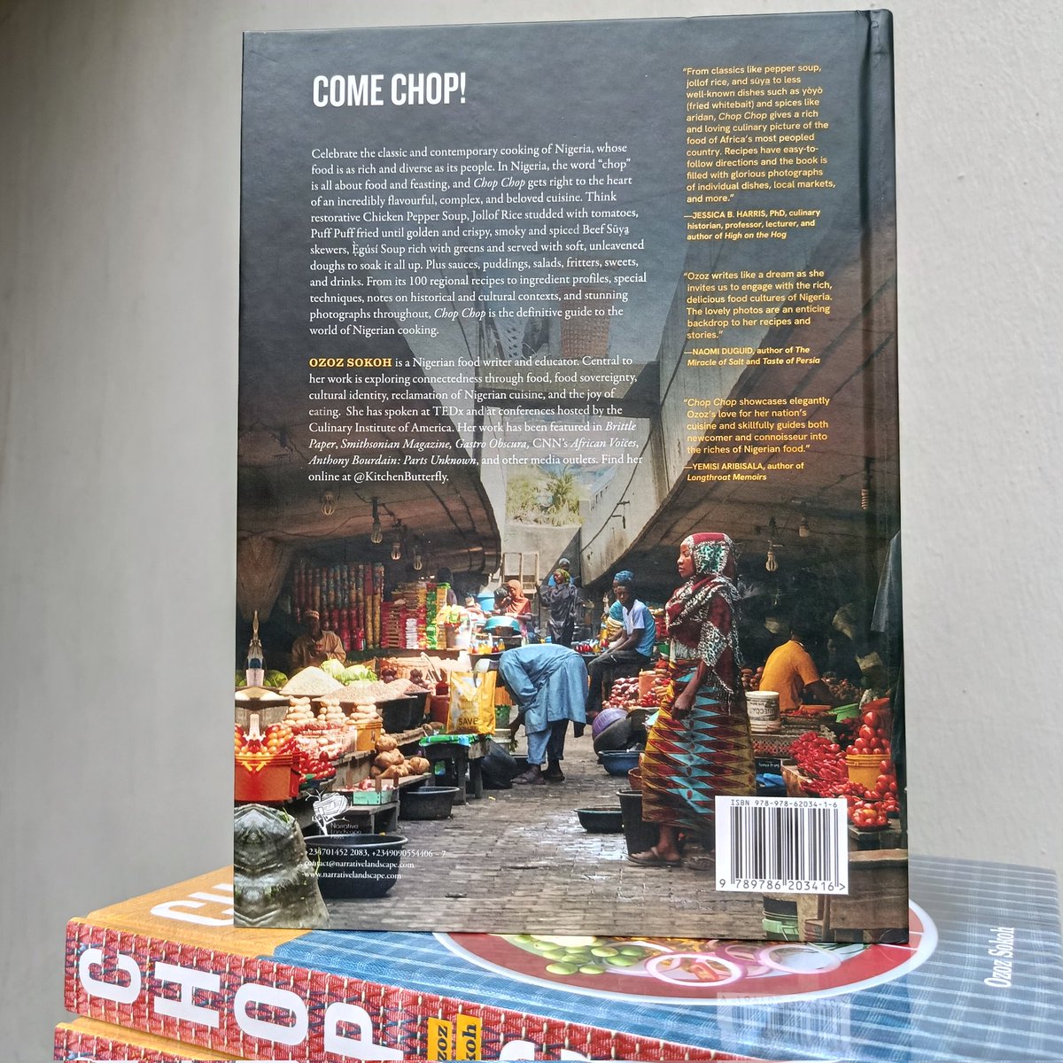 Book: Chop Chop by <a href="/Kitchnbutterfly/">Ozoz Sokoh | Kitchenbutterfly</a> 

Location: Lagos, Nigeria

Status: Now available to order in Nigeria!