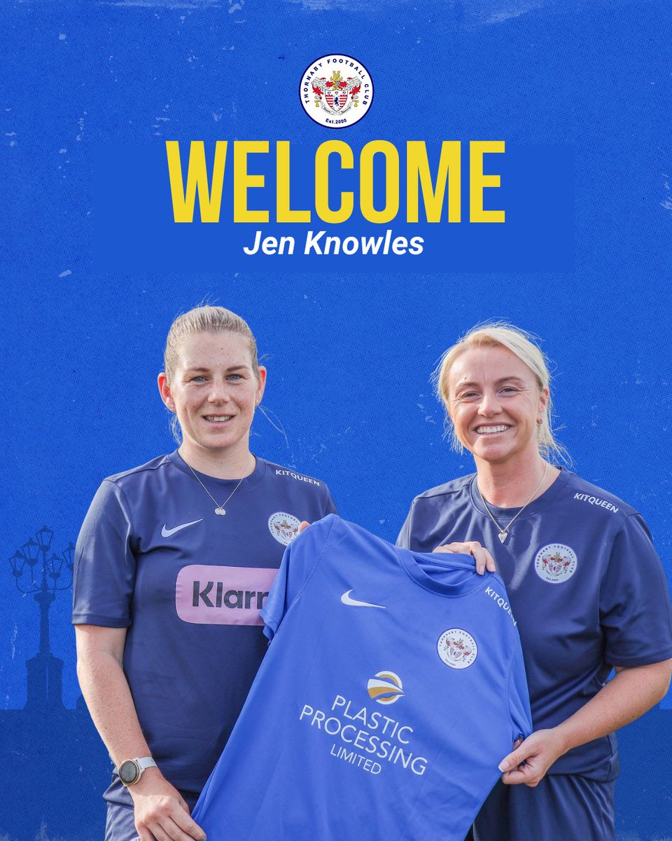 Thornaby FC are delighted to welcome Jen
Knowles🔵

A commanding presence at the back, Jen joins us after
deciding to leave Durham Cestria. Jen brings a wealth of experience and will
lead by example with her tremendous quality and
leadership skills.

Welcome, Jen 💙

Sponsorship