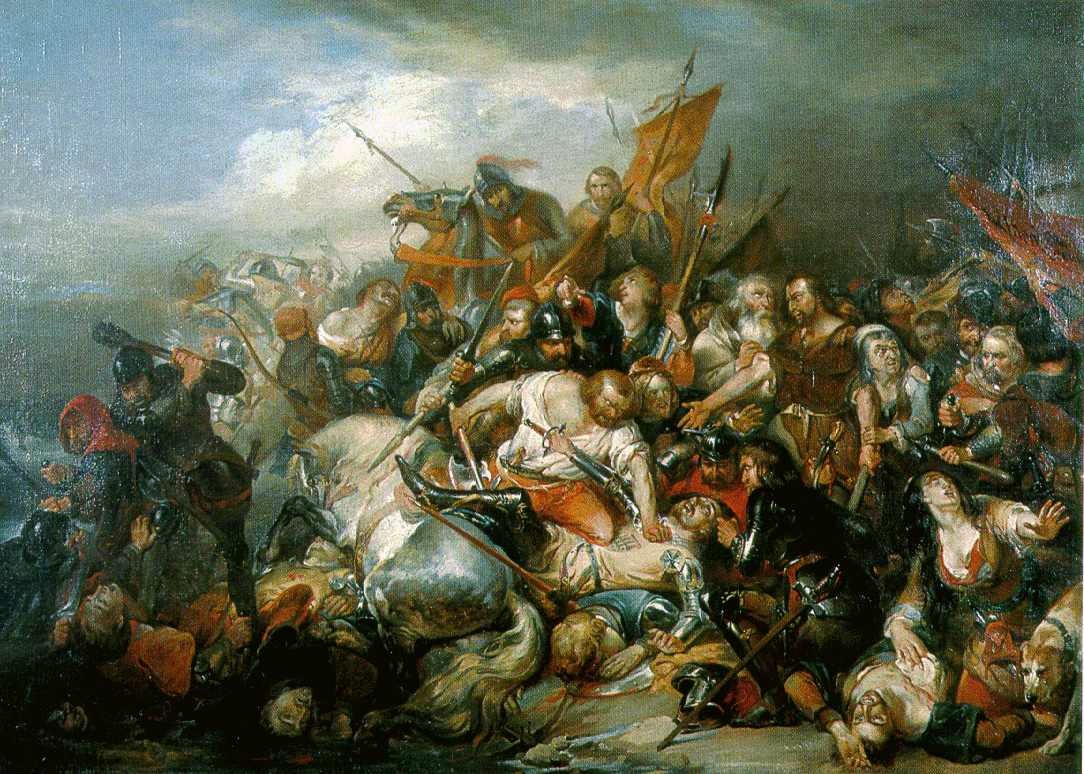 PamRecruit's tweet photo. July 11 #CelebrationoftheGoldenSpurs, a #Belgian #holiday commemorating the #Flemish #Victory over the #French in the #BattleoftheGoldenSpurs, which took place in 1302.
#NicaisedeKeyser's #romantic depiction of the #battle may have inspired #HendrikConscience's #book #horse https://t.co/e3tWj8IvnZ