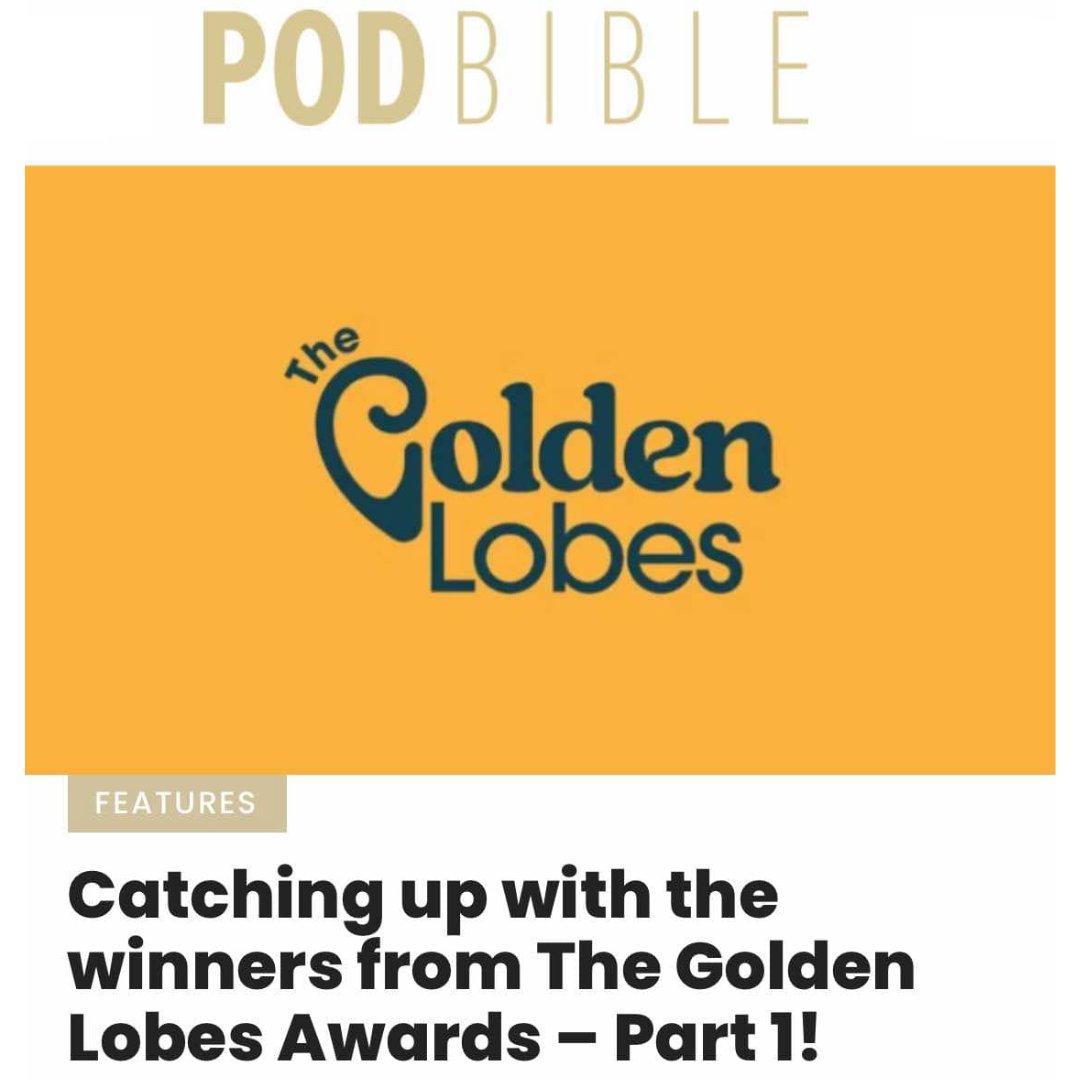 podbible's tweet image. INTERVIEW // The Golden Lobes Award Winners – Part 1!
We caught up with some of the winners from The Golden Lobes Awards (@CheerfulPodFest) including @YoureDrunkPod, @ivehadarose & @singleladiespod…
READ NOW: podbiblemag.com/catching-up-wi…
#podcast #podcastawards #goldenlobes