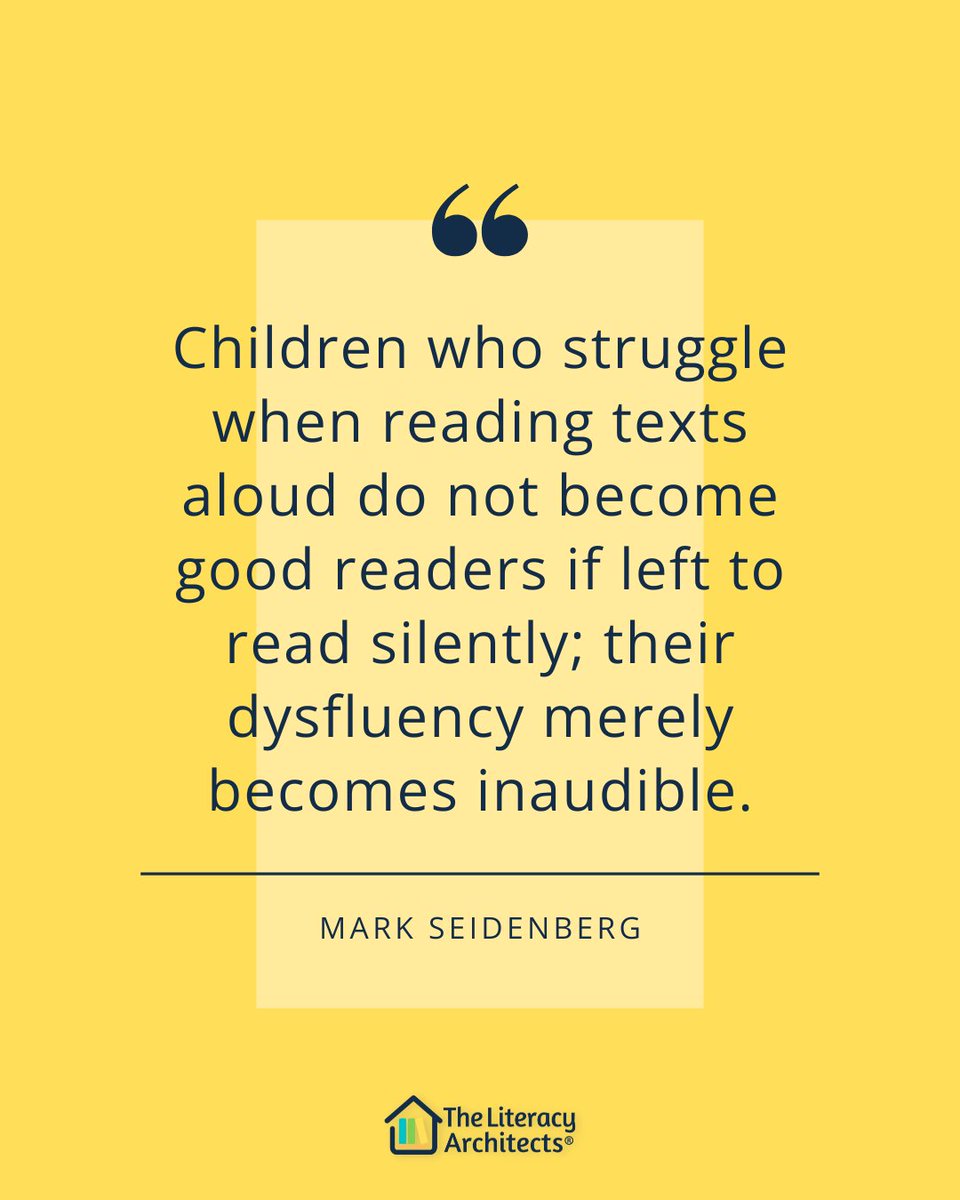 LiteracyArch's tweet image. What if students read aloud, read to a partner, read to a teacher, or listened to a model of fluent reading while following along with the text instead of independently reading during the school day?