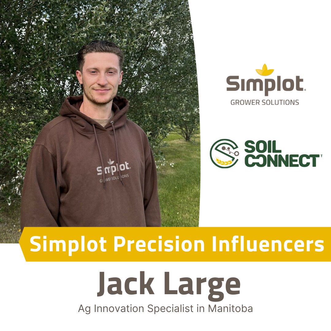 Simplot Precision Influencers: Jack Large, Ag Innovation Specialist | Manitoba. Jack brings passion and purpose to the Ag Innovation team by blending technology and agronomy to help farmers thrive in the field. 

#AgInnovation #TeamSpotlight