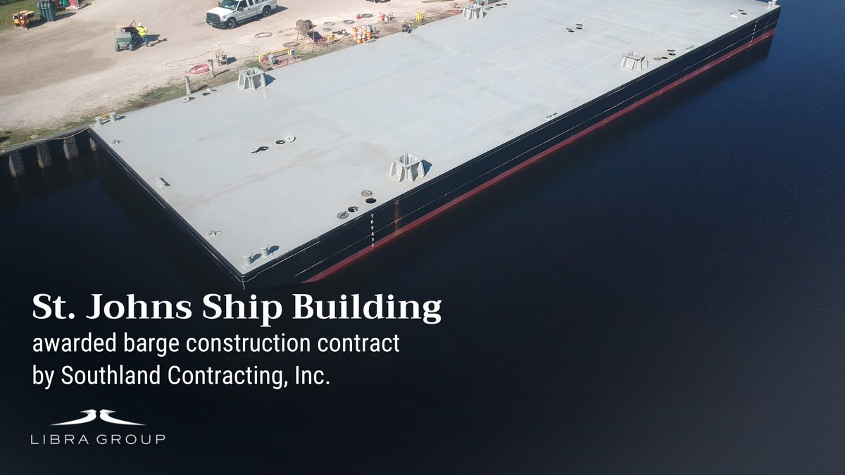 St. Johns Ship Building, a Jones Act-compliant shipyard in Palatka, Florida owned by #maritime subsidiary Americraft Marine, has been awarded a contract by Southland Contracting Inc. for the construction of two new deck barges, marking the start of a new partnership.